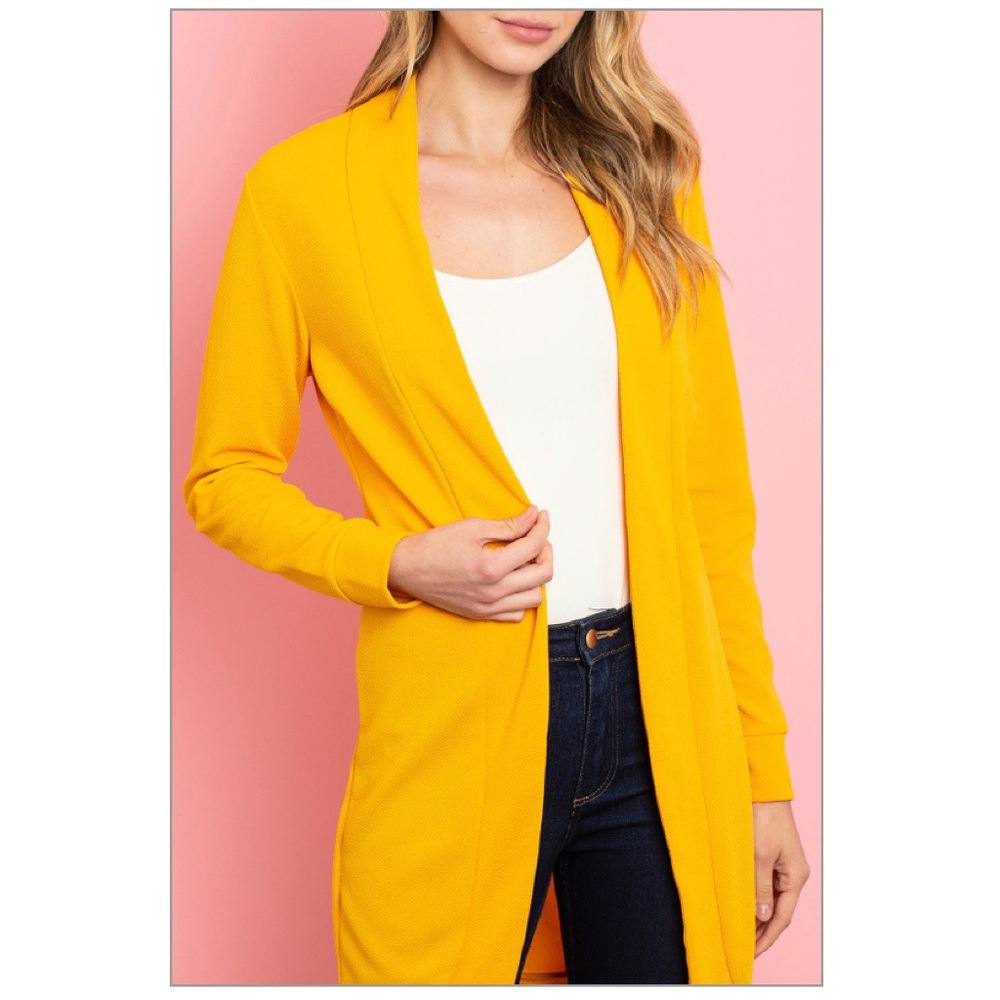 Doublju Mustard Yellow Long Sleeved Cardigan 🆕